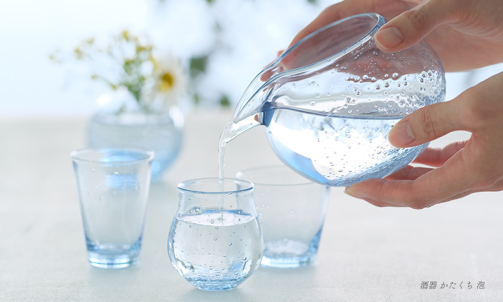 さぬき庵治石硝子 酒器 かたくち泡